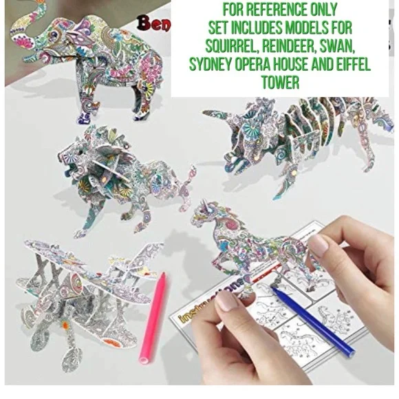 *FREE with any $50 purchase 3D Colouring Puzzle Models- Set A - Picture 7 of 12